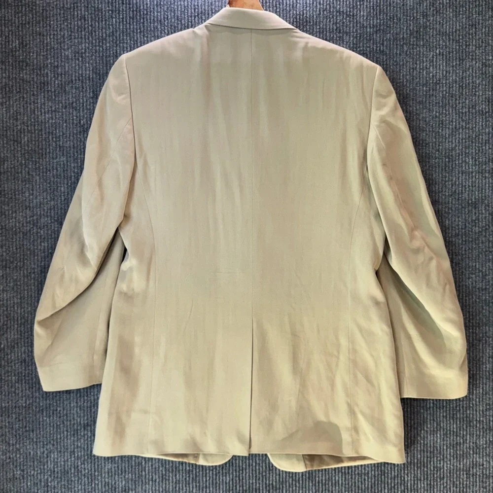 Calvin‎ America Island Silk Blazer Sport Coat Herringbone 44L